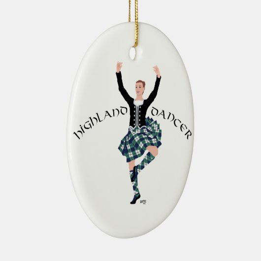 Scottish Higland Dancer - Fling Keramisch Ornament (Rechts)