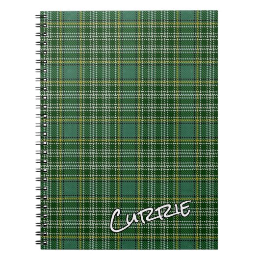 Scottish Honor Clan Currie Tartan Notitieboek (Voorkant)