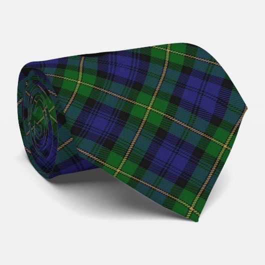 Scottish House of Gordon G Monogram Clan Tartan Stropdas (Opgerold)
