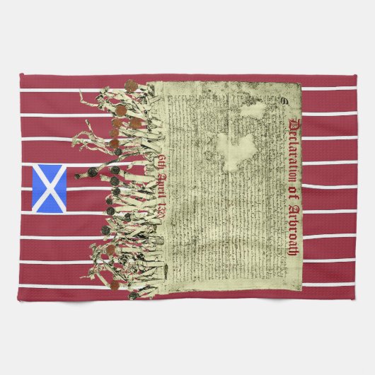 Scottish Independence Arbroath Declaration T Towel Theedoek (Horizontaal)