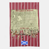 Scottish Independence Arbroath Declaration T Towel Theedoek (Verticaal)