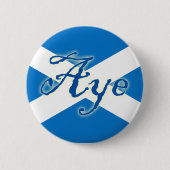 Scottish Independence Aye Flag Button (Voorkant)