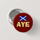 Scottish Independence Aye Wallace Tartan Badge Ronde Button 3,2 Cm (Voorkant /achterkant)