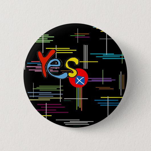 Scottish Independence Bright Lines Flag Badge Ronde Button 5,7 Cm (Voorkant)