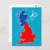 Scottish Independence, "Cut here"-kaart Briefkaart (Voorkant / Achterkant)