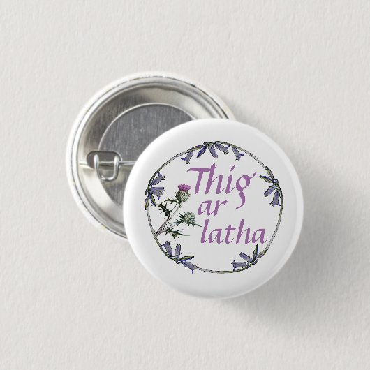 Scottish Independence Gaelic Bluebell Button (Voorkant /achterkant)
