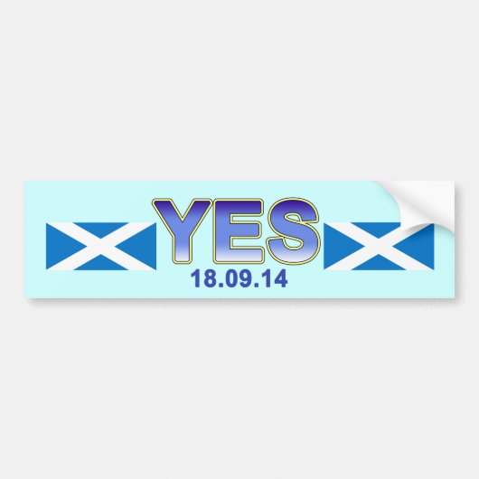 Scottish Independence Indy Saltire Bumpersticker (Voorkant)