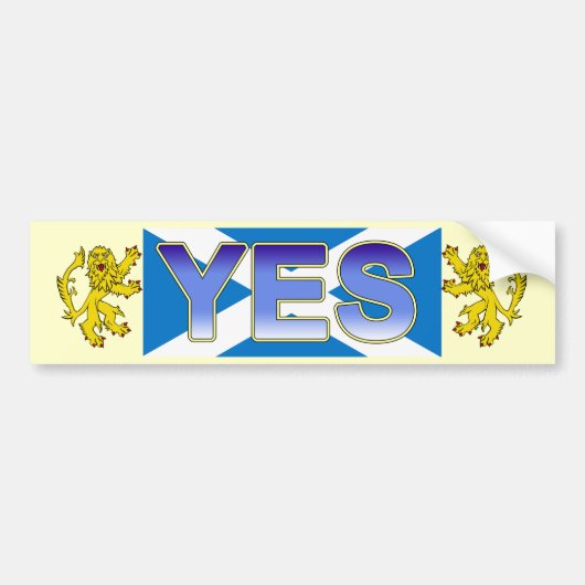 Scottish Independence Lion Rampant Bumpersticker (Voorkant)
