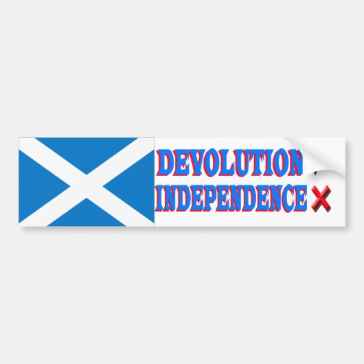 Scottish Independence NO Bumpersticker (Voorkant)