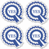Scottish Independence Referendum Rosette Contour Sticker (Voorkant)
