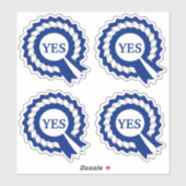 Scottish Independence Referendum Rosette Contour Sticker (Vel)