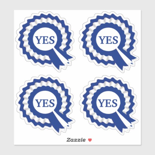 Scottish Independence Referendum Rosette Contour Sticker (Vel)