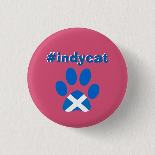 Scottish Independence Saltire Flag Cat Paw Badge Ronde Button 3,2 Cm (Voorkant)