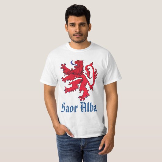 Scottish Independence Saor Alba Red Lion T-shirt (Voorkant volledig)