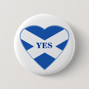 Scottish Independence Scotland Flag Heart Badge Ronde Button 5,7 Cm