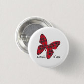 Scottish Independence Tartan Butterfly Badge Ronde Button 3,2 Cm (Voorkant /achterkant)
