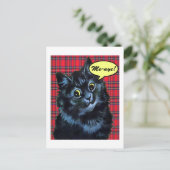 Scottish Independence Tartan Cat Lover Briefkaart (Staand voorkant)