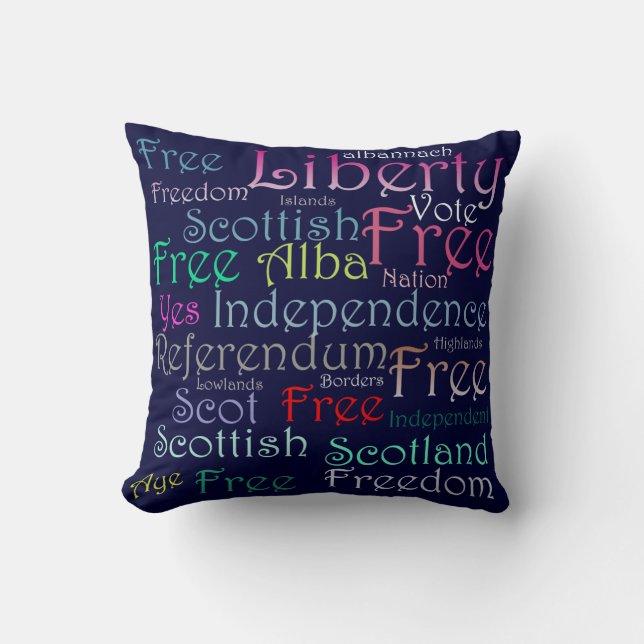 Scottish Independence Word Cushion Kussen (Voorkant)