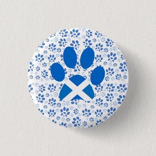 Scottish Independence Yes Cat Paw Print Badge Ronde Button 3,2 Cm (Voorkant)
