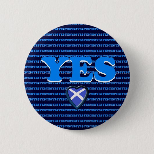 Scottish Independence Yes Heart Flag Badge Ronde Button 5,7 Cm (Voorkant)