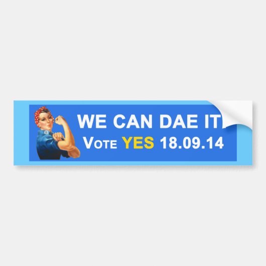 Scottish Indy we kunnen het Bumpersticker noemen (Voorkant)
