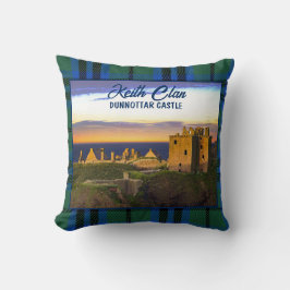 Scottish Keith Clan Dunnottar Castle Tartan Kussen