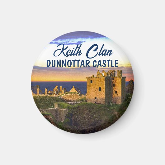 Scottish Keith Clan's Dunnottar Castle Magnet (Voorkant)