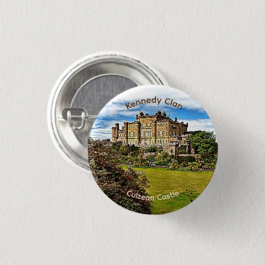 Scottish Kennedy Clan's Culzean Castle Button (Voorkant /achterkant)