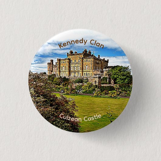 Scottish Kennedy Clan's Culzean Castle Button (Voorkant)