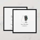 Scottish Kilt Bride & Groom Wedding Save the Date (Voorkant / Achterkant)