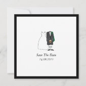 Scottish Kilt Bride & Groom Wedding Save the Date (Voorkant)