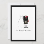 Scottish Kilt Wedding Invitation - Red Kaart (Voorkant)