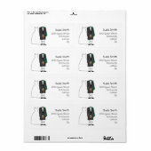 Scottish Kilt Wedding Return Address Labels (Full Sheet)