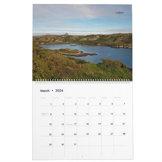 Scottish landscapes kalender (Mar 2026)