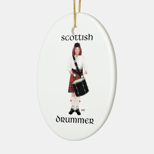 Scottish Lassie - Tenor Drum Keramisch Ornament (Links)
