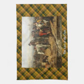 Scottish Last of the Clan Oil Painting Tea Towel Theedoek (Verticaal)