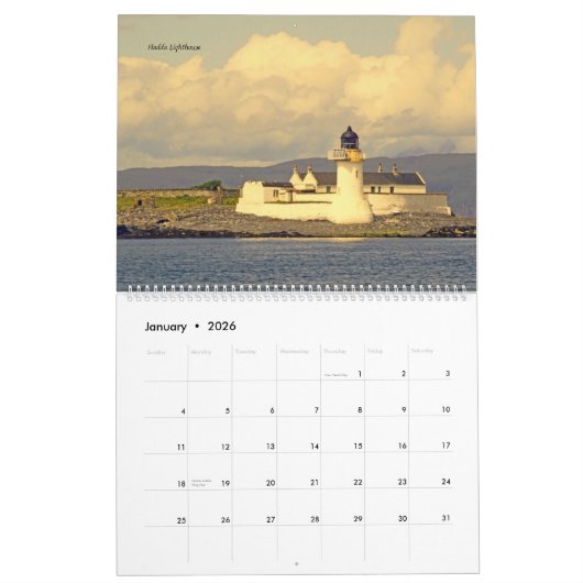 Scottish lighthouses kalender (Jan 2026)