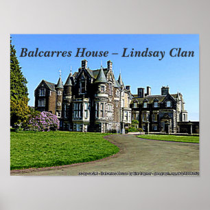 Scottish Lindsay Clan's Balcarres House Foto Poster