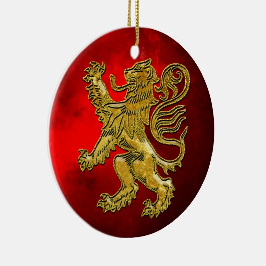 Scottish Lion Gold Red Keramisch Ornament (Rechts)