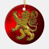 Scottish Lion Gold Red Keramisch Ornament (Voorkant)