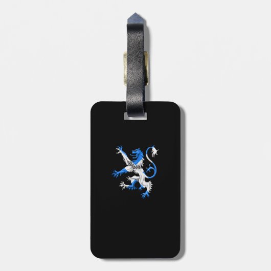 Scottish Lion in St. Andrew's kleuren Bagagelabel (Achterkant verticaal)