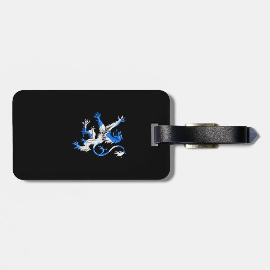 Scottish Lion in St. Andrew's kleuren Bagagelabel (Achterkant horizontaal)