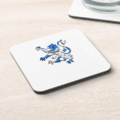 Scottish Lion in St. Andrew's kleuren Bier Onderzetter (Linkerzijde)