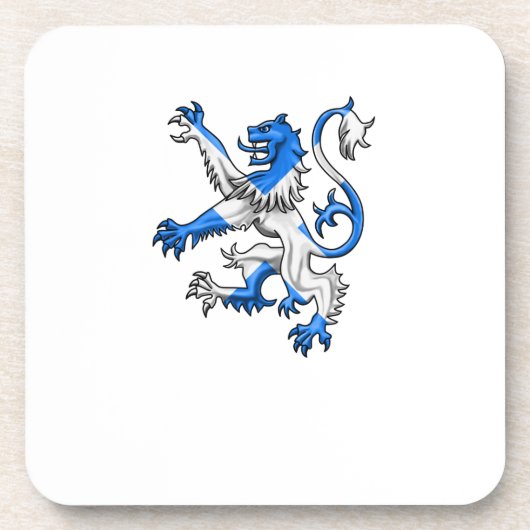 Scottish Lion in St. Andrew's kleuren Bier Onderzetter (Voorkant)