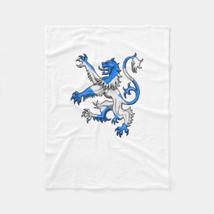 Scottish Lion in St. Andrew's kleuren Fleece Deken