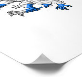 Scottish Lion in St. Andrew's kleuren Poster (Hoek)