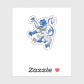Scottish Lion in St. Andrew's kleuren Sticker (Vel)