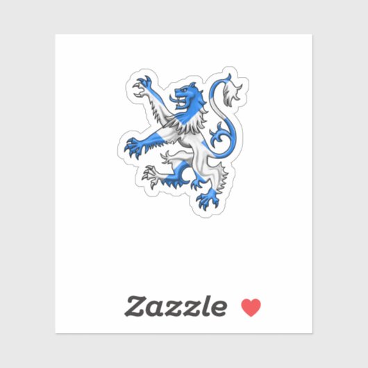 Scottish Lion in St. Andrew's kleuren Sticker (Vel)