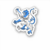 Scottish Lion in St. Andrew's kleuren Sticker (Voorkant)