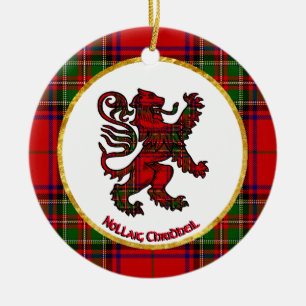 Scottish Lion Nollaig Chridheil Keramisch Ornament